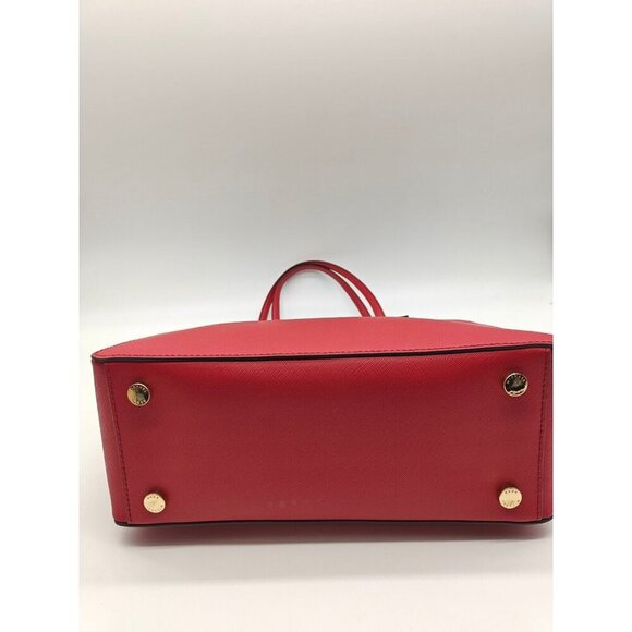 MICHAEL KORS Marilyn saffiano leather women's medium tote bag purse -CRIMSON/RED - Picture 9 of 11